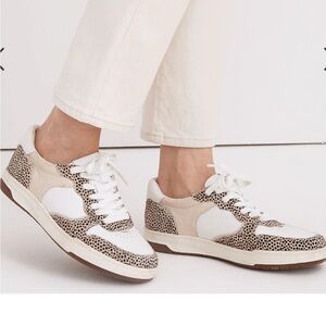 Madewell court sneakers in spotted calf hair